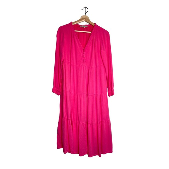 strapless open back dress Banana Republic Women's Pink Halter Maxi Dress V-Neck Tie Neck Pleated main image 1